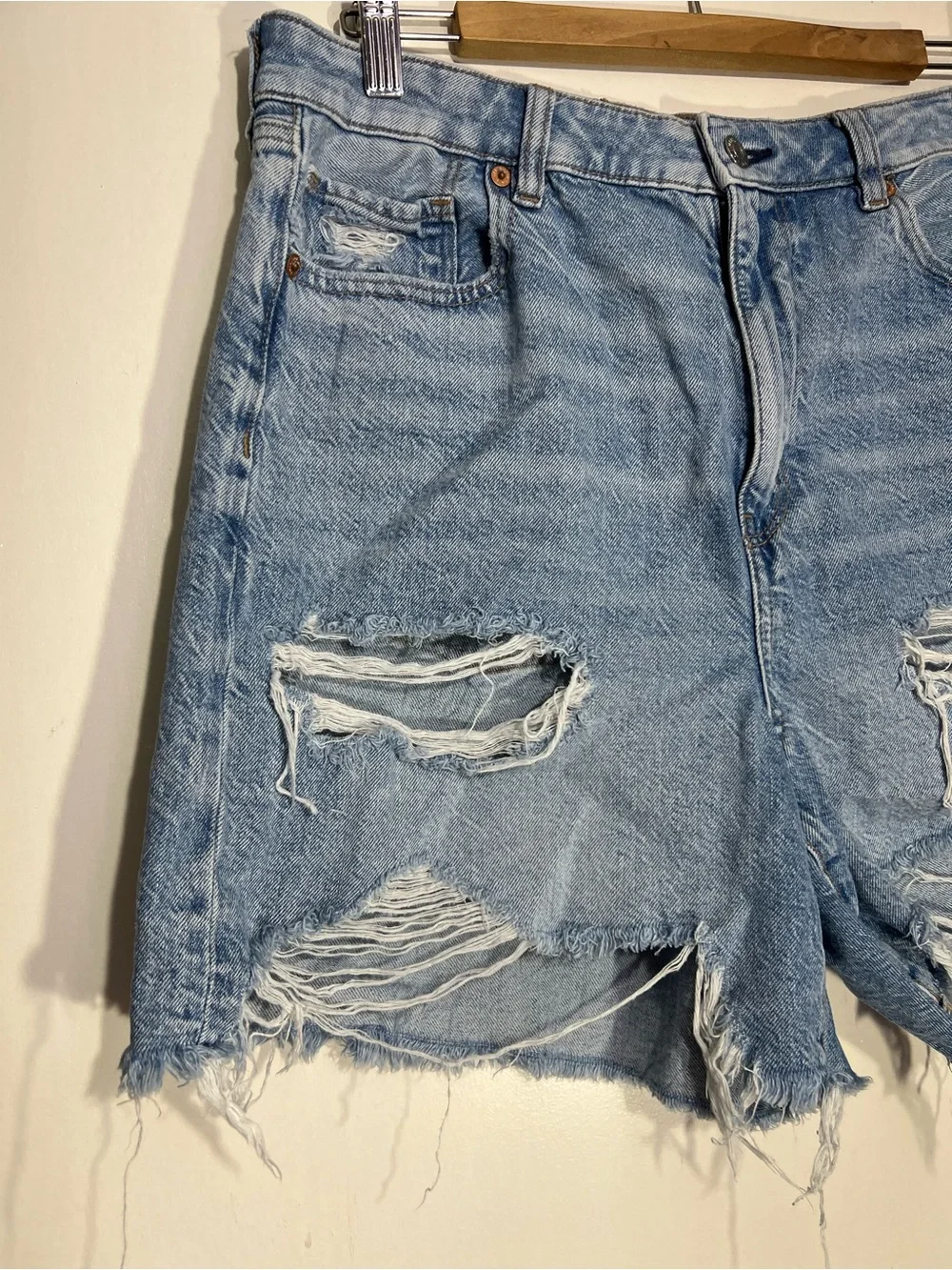 American Eagle Outfitters Light Blue baggy mom short size 12